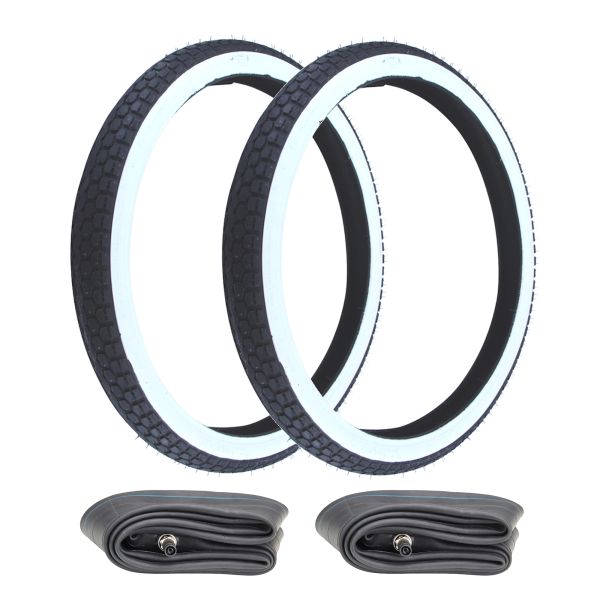 2x Reifen Weißwand Continental KKS10 2.00-19 (2,00 x 19) 24B TT + Schlauch (7537532s1)