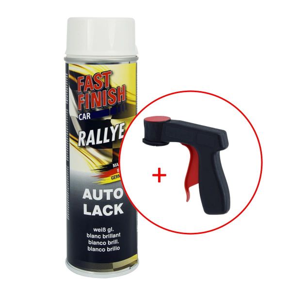 FastFinish Fast Finish Rallye Lack weiß glänzend 500 ml. + 1 Spraydosen Handgriff (FF295904s731)