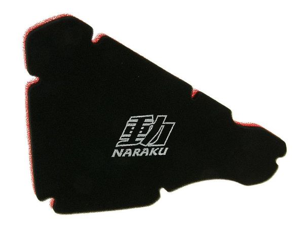 Naraku Luftfilterschaum Double Layer black für Roller mit Piaggio Motor (-1998) (6730309)