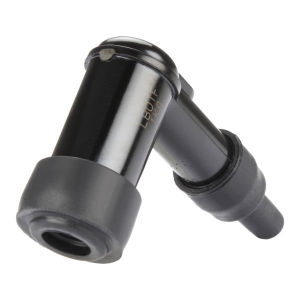 Zündkerzenstecker schwarz NGK LB01F 8330 (90° / entstört / 1kOhm / M4-Anschluss / 14 mm)  (914338)