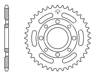 Kettenrad hinten 41 Zähne Teilung 520 Typ R279-41 für Honda CM, CMX, VT (110981)