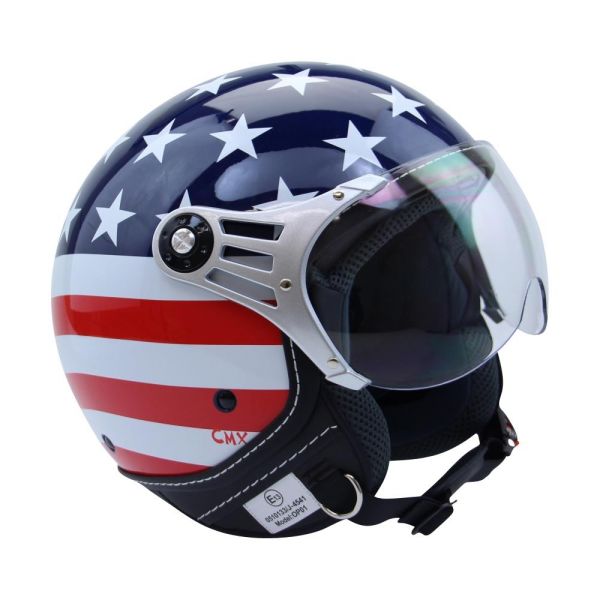 Motorradhelm Jethelm Chopperhelm Cafe Racer CMX "Stars and Stripes" USA-Flag (163945)