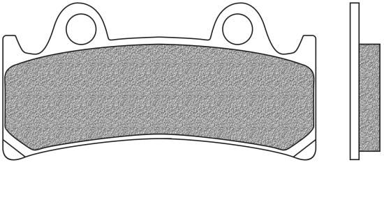 Bremsbeläge vorne organische Version Typ FD.0201 für Yamaha FZR 1000 R, YZF 750 RR-SP, Triumph Dayto (700201)
