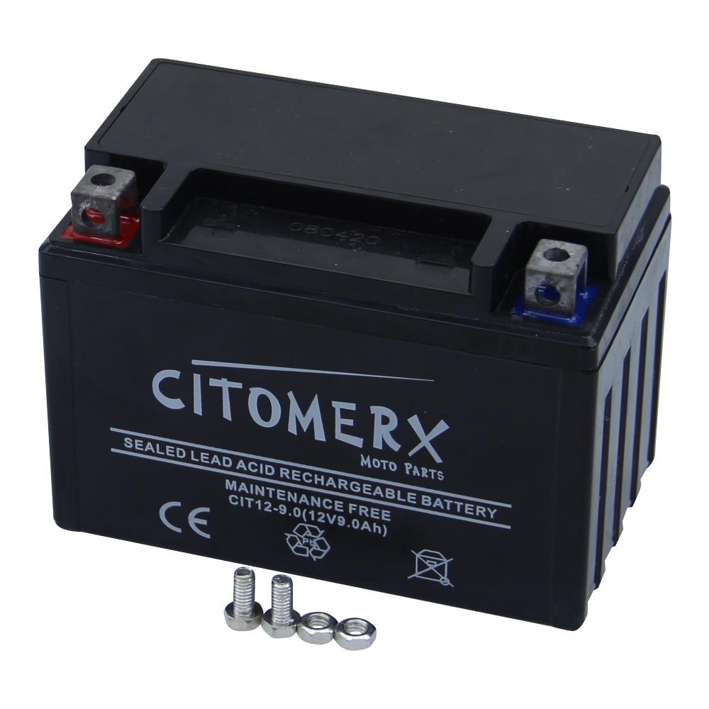 Batterie sans entretien YTX9-BS 12V 8AH pour scooter / moto avec acide  inclus, Pièces Scooter, Moto, Maxiscooter, Cyclo et Vélo