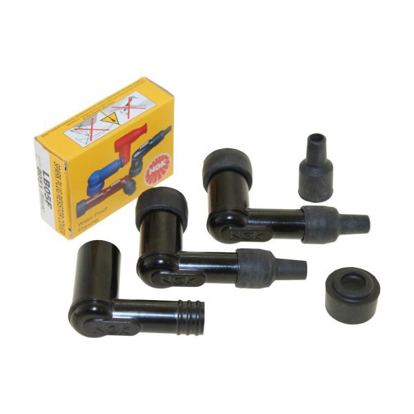 3x Zündkerzenstecker Set NGK LB05F für Motorräder, Roller, Moped und Mofa (1052533)