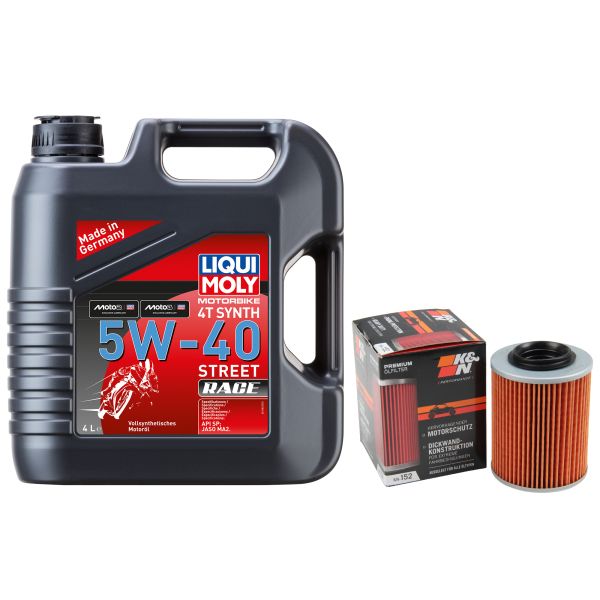 Wartungs-Set für CAN-AM Maverick 900 X3 X-rc Turbo R DPS LM 5W-40 4L K&N Filter (111522)