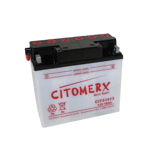 Gel-Batterie CIT 12N16A-3A, 12 V 19 Ah, Pluspol rechts, DIN 51913 (160912)