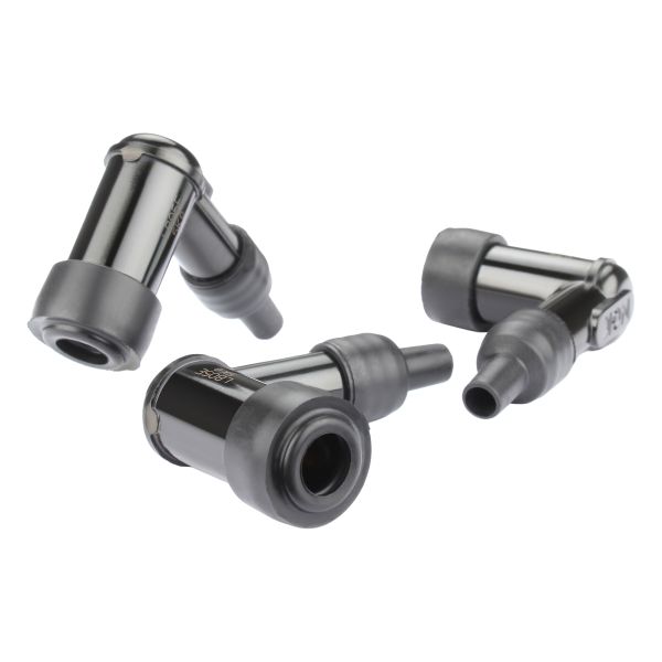 3x Zündkerzenstecker schwarz NGK LB05E 8031 (90° / entstört / 5kOhm / SAE Anschluss / 14 mm)  (9111993)