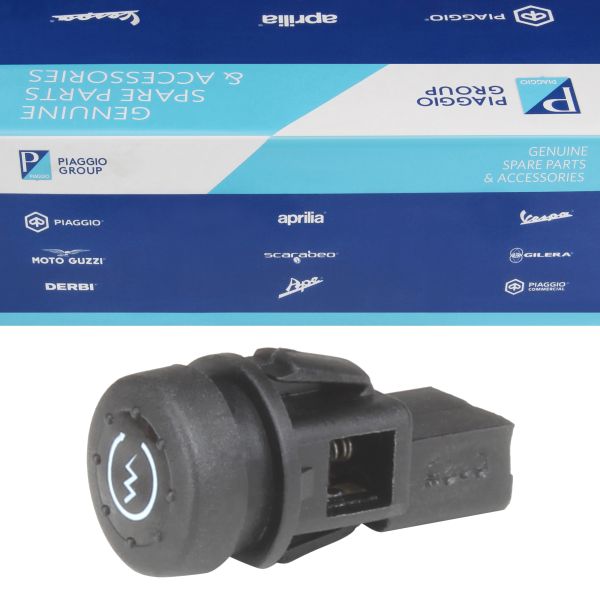 Starterknopf Anlasserknopf rund 58057R für Piaggio Beverly Fly Hexagon Liberty NRG X Zip / Vespa ET2 4 / Aprilia Derbi G (58057R)