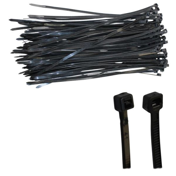 1200x Kabelbinder 100-250mm Zugkraft 8-18kg UV-stabil schwarz (165608)