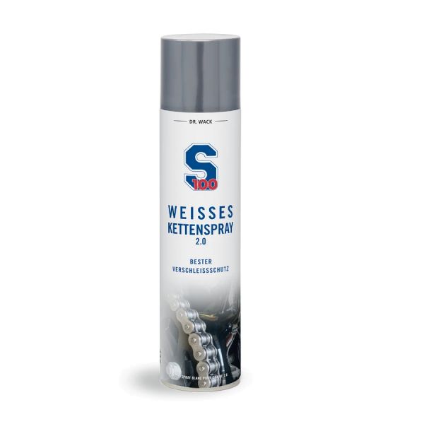 S100 Weißes Kettenspray 2.0 400 ml. - Der neue Maßstab im Verschleißschutz (2350)