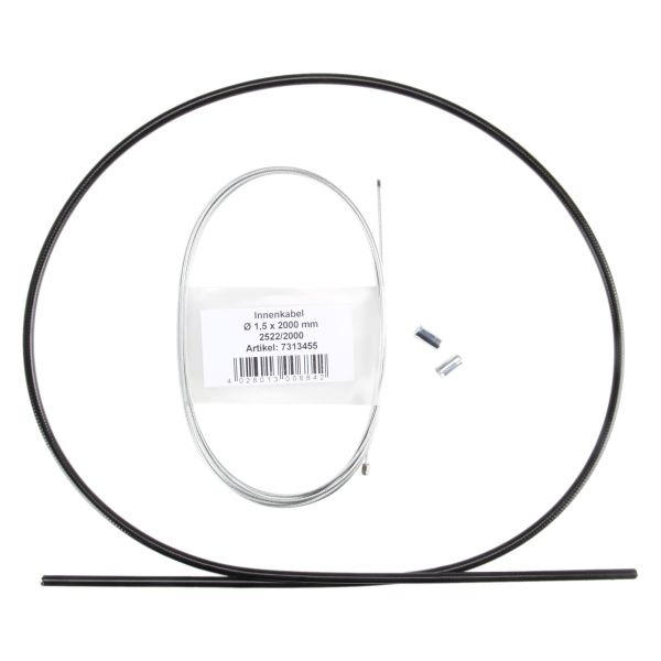 Bowdenzug Gaszug Bremszug universal 2m 200 cm mit Abschlusshülsen (103438)