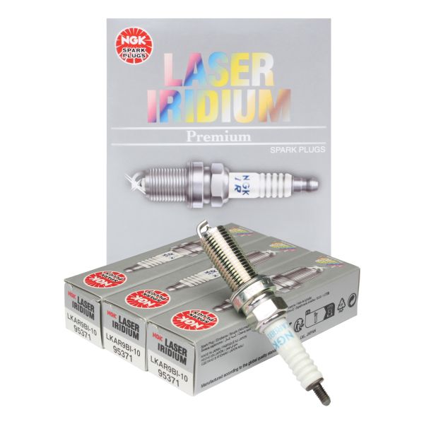 3x Zündkerze LKAR9BI-10 NGK SAE M4 IRIDIUM, 95371 (1141203)