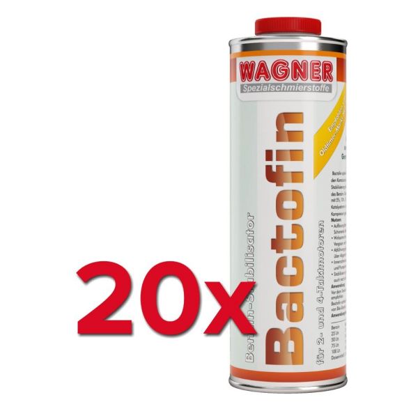20x1 Liter Wagner Bactofin Benzinstabilisator Tankrostschutz für 2- und 4-Takter (200004000120)