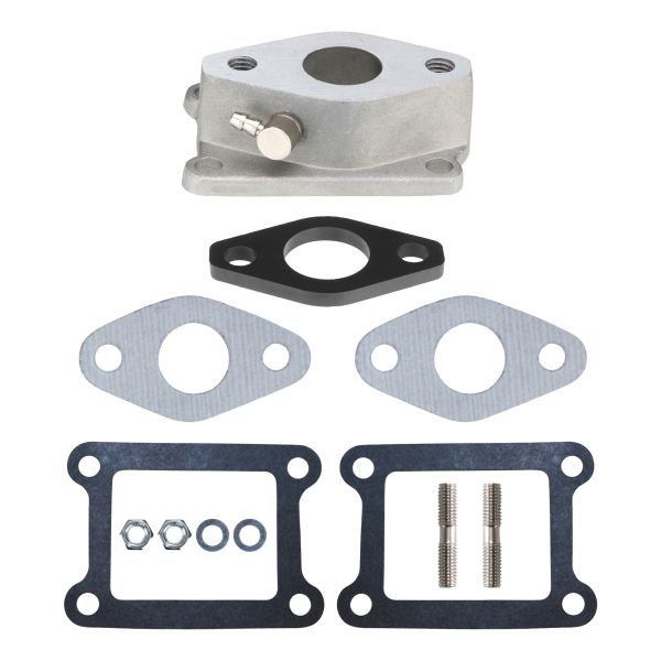 Ansaugstutzen 24mm + Isolierplatte + Dichtungen für Yamaha DT 50 R M MX (bis 2003) / RD 50 M MX DX (114519)