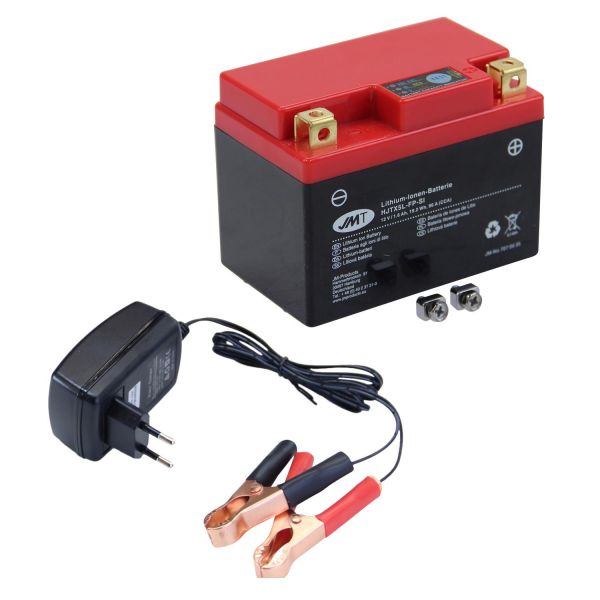 Batterie Lithium Ion 12V 1.58Ah sans entretien HJTX5L-FP JMT avec chargeur  pour , Pièces Scooter, Moto, Maxiscooter, Cyclo et Vélo