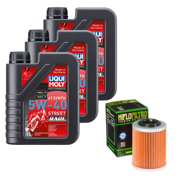 Wartungs-Set für CAN-AM Outlander 450 L International 2015, LM 5W-40 Race 3L (110161)