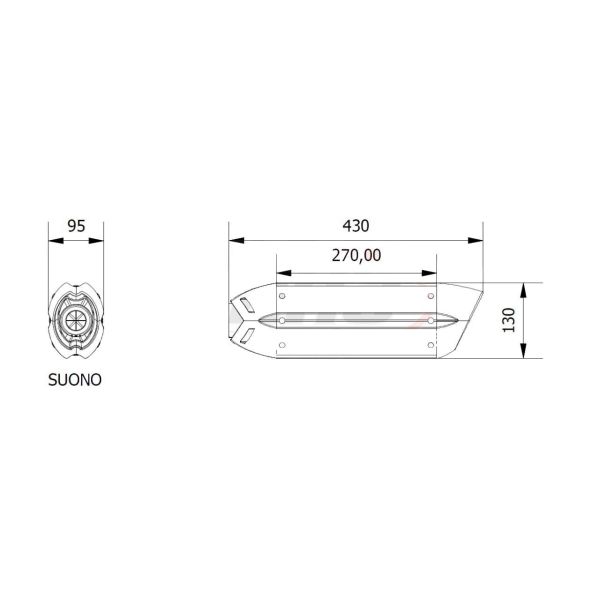 Mivv SPORT Schalldämpfer SUONO SLIP-ON Steel Black für SUZUKI GSX-S 1000 BJ 2015 > (S.044.L9)