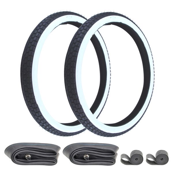 2x Reifen Weißwand Continental KKS10 2.00-19 (2,00 x 19) 24B TT + Schlauch + Felgenband (7537532s2)