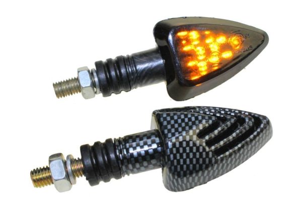 Moto Blinker LED Jake carbone teinté E-marqué, Pièces Scooter, Moto,  Maxiscooter, Cyclo et Vélo