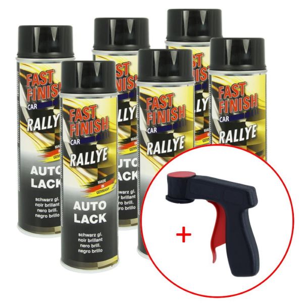 FastFinish Fast Finish Rallye Paint noir brillant 6x 500 ml. + 1