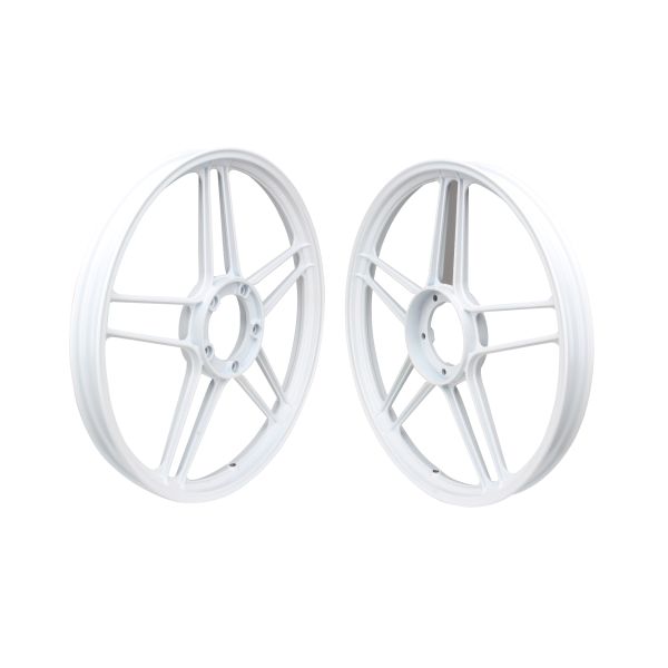 2x Gussfelge (Sternfelge) weiß 1,35x17 Zoll für Puch Maxi - Citomerx (1045652)