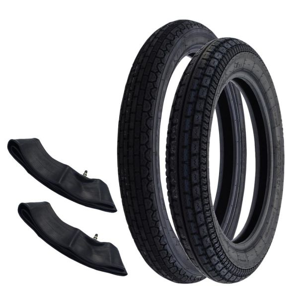 Reifen Set Heidenau K39 2.75-18 48P TT vorn + Heidenau K33 3.25-16 55P TT hinten + Schlauch (38e53b1a-943d-4106-965c-b53ee7355668)