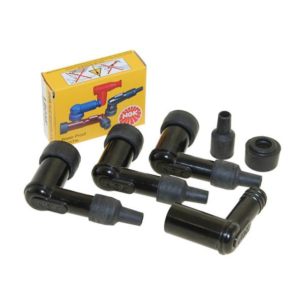 4x Zündkerzenstecker Set NGK LB05F für Motorräder, Roller, Moped und Mofa (1052534)