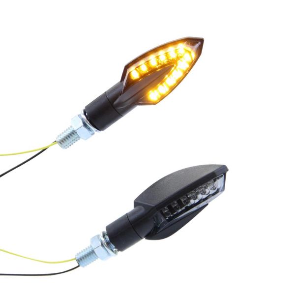 Motorrad LED Mini-Blinker Vinci schwarz getönt - 4er Set (165223)