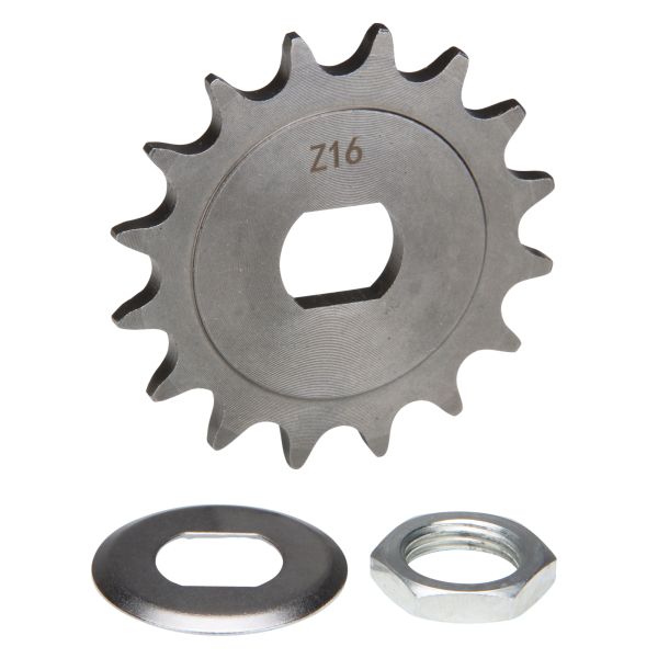 Ritzel 16 Zähne + Sicherungsblech/Mutter für Simson S51 S53 S70 S83 SR50 SR80 KR51/2 Schwalbe - Citomerx (102365)