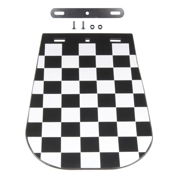 Spritzschutz Schmutzfänger Spritzlappen 240x165mm schwarz/weiß Flagge für Mofa Moped Mokick - Citomerx (112549)