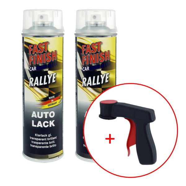 FastFinish Fast Finish Rallye Klarlack glänzend 2x 500 ml. + 1 Spraydosen Handgriff (FF2928592s731)