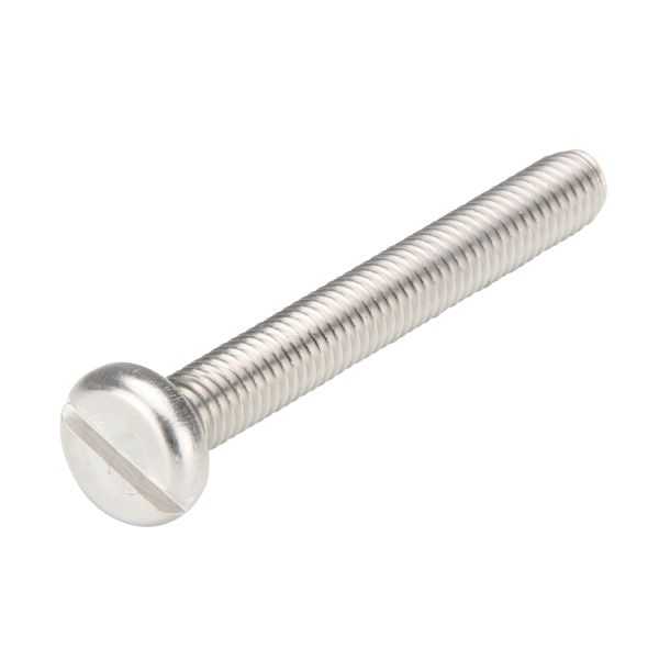 Flachkopfschraube mit Schlitz M6 x 50 V2A Edelstahl DIN 85 (168398)
