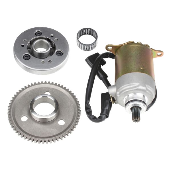 Anlasser + Anlasserfreilauf für 4-Takt China GY6 152QMI 157QMJ 125ccm 150ccm (114286)