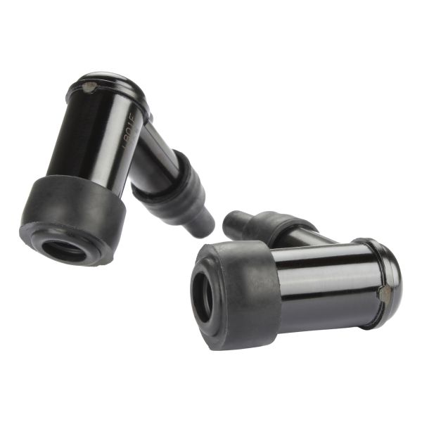 2x Zündkerzenstecker schwarz NGK LB01F 8330 (90° / entstört / 1kOhm / M4-Anschluss / 14 mm)  (9143382)