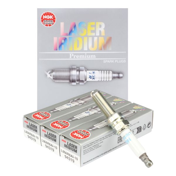 3x Zündkerze LMAR8AI-10 NGK SAE fest IR, 94319 (1141153)
