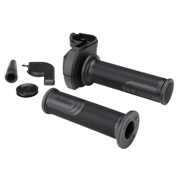Gasgriff "Commandos" schwarz Universal Mofa Moped Mokick Motorrad Roller (919622)