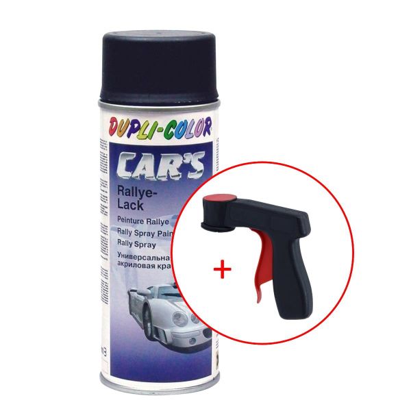 Dupli-Color Car's Rallye Lack Lackspray schwarz matt 400 ml. + 1 Spraydosen Handgriff (DU385872s731)