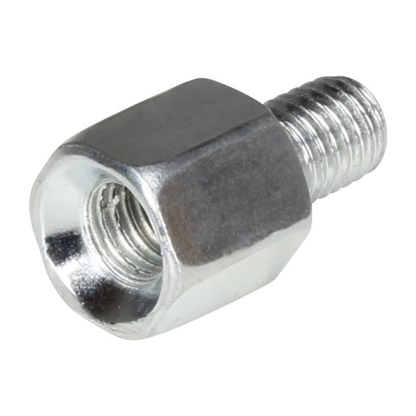 Spiegeladapter silber (Spiegel: M8 Linksgewinde / Lenker: M8 Rechtsgewinde) (112651)
