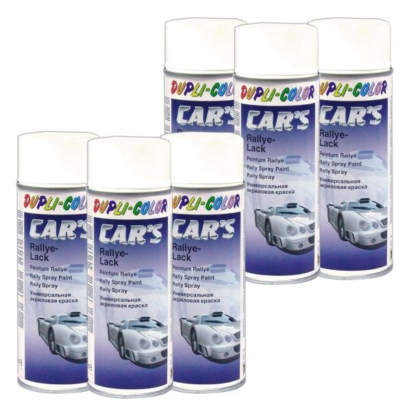 6x Car's Rallye Lack Lackspray weiß glänzend 400 ml. (DU3858966)