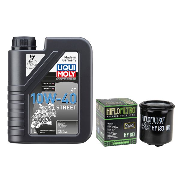 Wartungs-Set für Derbi GP1 125 PS1A1A 2007 LIQUI MOLY 10W-40 Street 1L Ölfilter (110969)