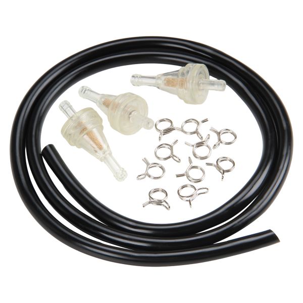 Benzinschlauch Schwarz Federklemme Benzinfilter Set für Roller / Mofa / Moped (1042153)