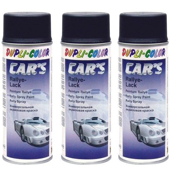 Duplicolor Car's Rallye Lack Lackspray schwarz seidenmatt 3x 400 ml. (DU6522403_23070509083248)