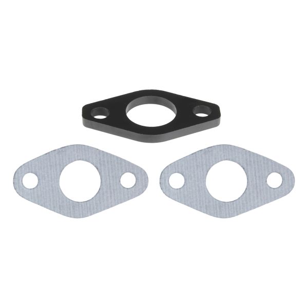 Isolierplatte Ansaugstutzen 24mm + Dichtung Ansaugstutzen für Yamaha DT 50 R M MX (bis 2003) / RD 50 M MX DX (114518)