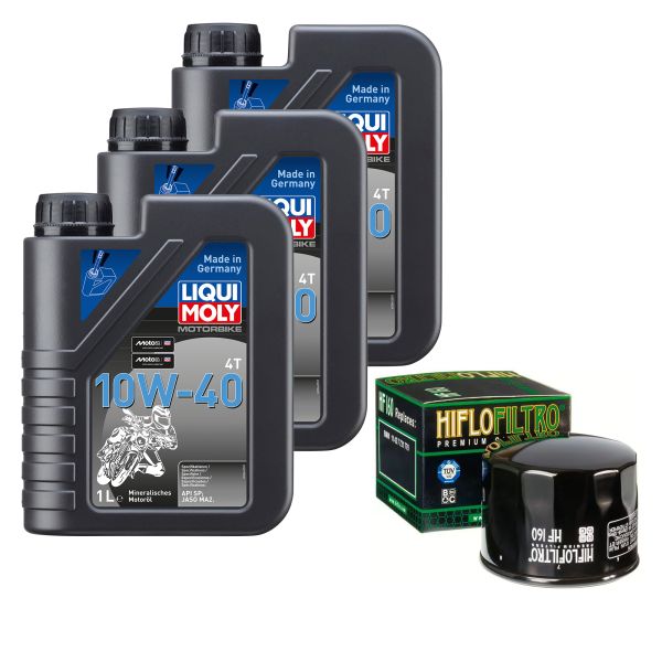 Wartungs-Set für BMW F 800 R ABS E8ST/K73 2010, LIQUI MOLY 10W-40 3L, Ölfilter (109907)