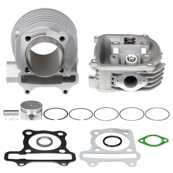 Zylinder Set + Kopf 150ccm 57,4mm (inkl. Ventile) (ohne SLS) für 4-Takt China GY6 157QMJ / Tuning für GY6 152QMI (107544)