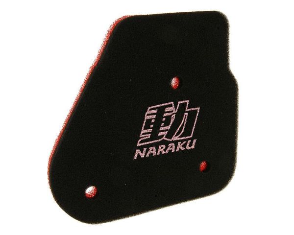 Luftfilter Einsatz Naraku Double Layer für Roller, wie Aprilia SR 50, Yamaha Aerox mit liegendem Min (6730301)