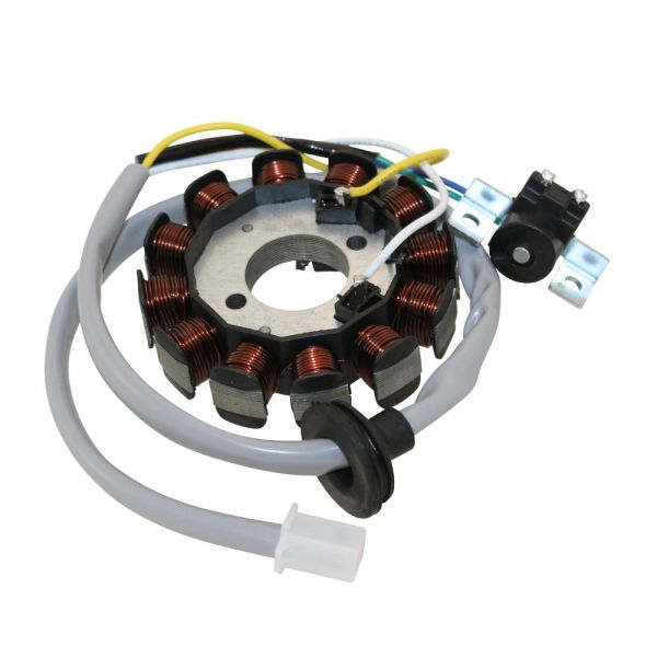 Stator d'alternateur 12 bobines connecteur 4 pôles pour Yamaha Aerox  SA14/5BR,Axis,Breeze,Jog R,Neos,, Allumage, Système d'allumage, Pièce  électrique de scooter, Scooter, Pièces Scooter, Moto, Maxiscooter, Cyclo  et Vélo