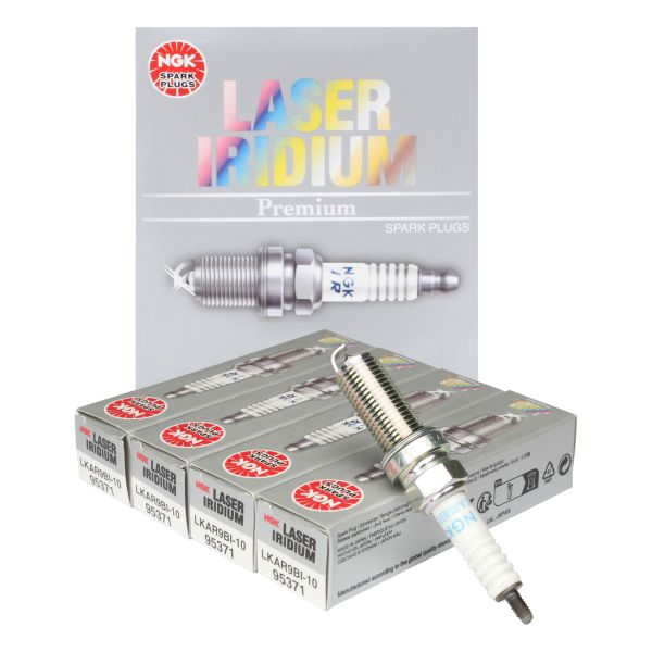 4x Zündkerze LKAR9BI-10 NGK SAE M4 IRIDIUM, 95371 (1141204)