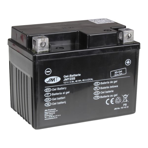 JMT Gel Batterie YTZ5S 12 V 4 Ah 65 A 114 x 71 x 86 mm (935640)